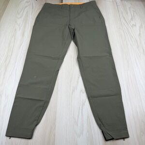 Macade Mens Green Tapered Zip Leg Slim Fit Golf Performance Jogger Pants Size 34